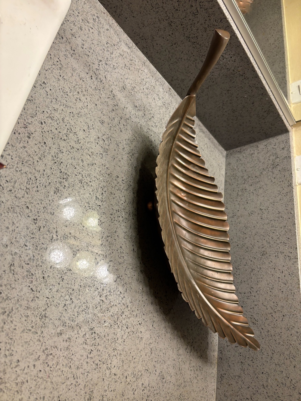 Decorative Leaf Tray - Bronze Metal